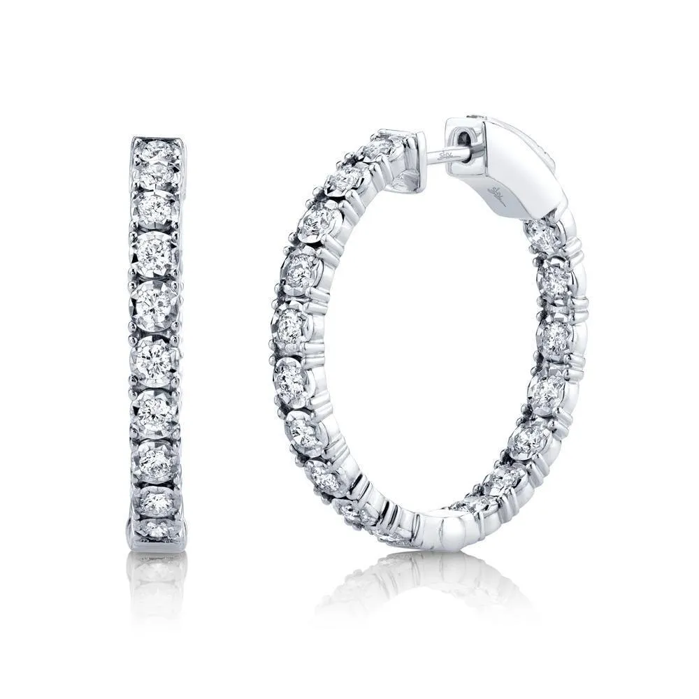 1.06ctw Diamond Hoop Earring