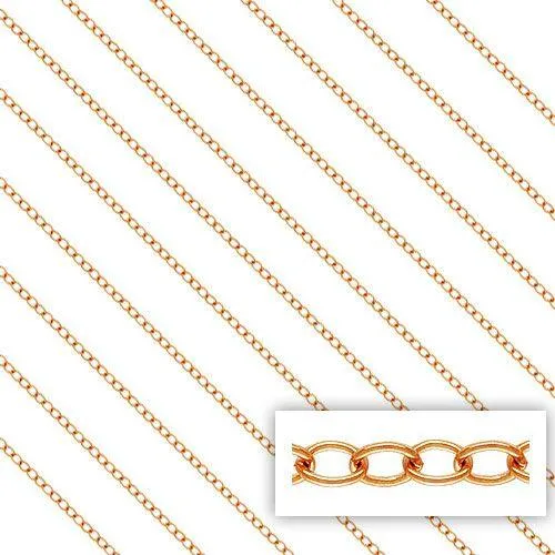 14K Rose Gold Filled 1.7mm Cable Chain  (12 Inches)