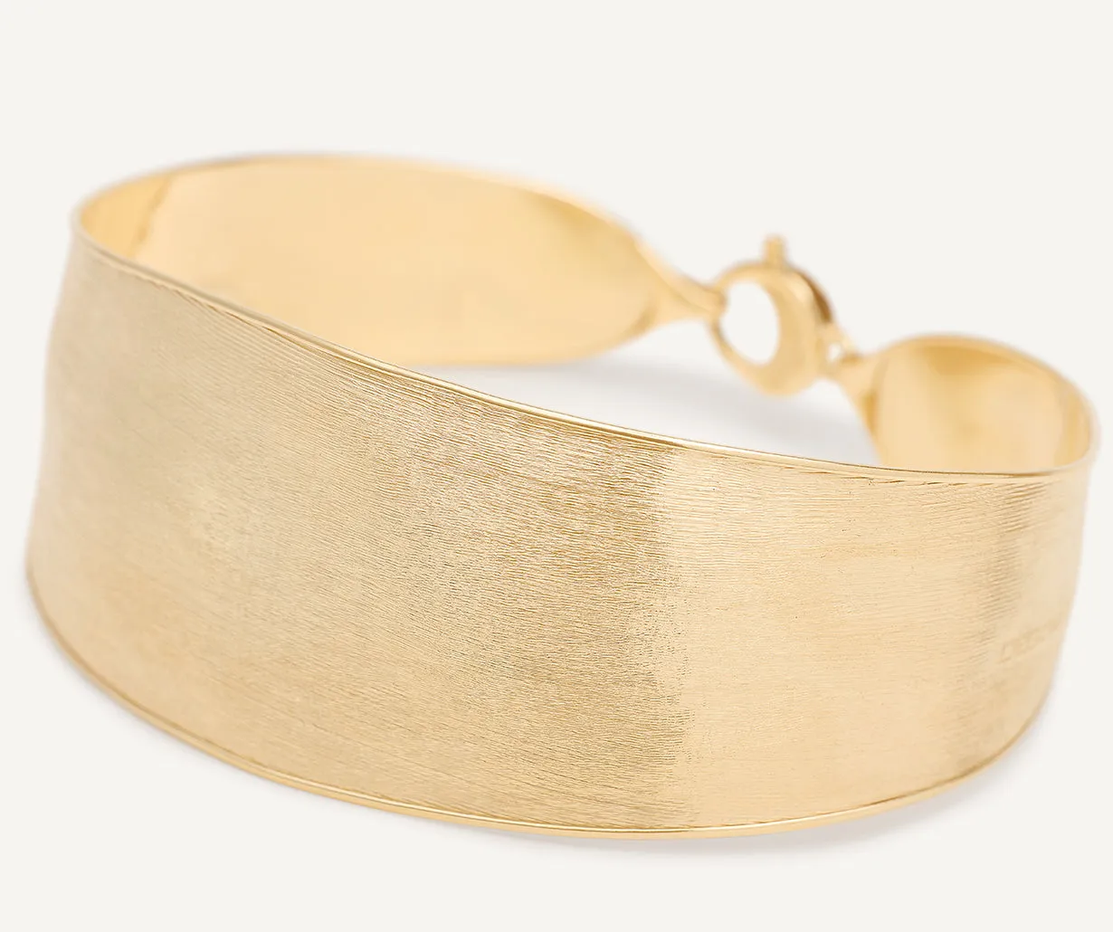 18K Yellow Gold Bangle, Large Width