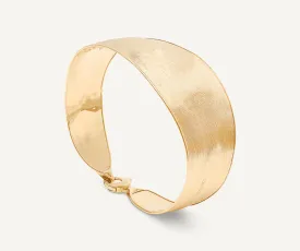 18K Yellow Gold Bangle, Large Width