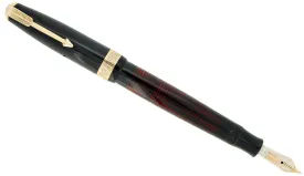 1937 PARKER JET BLACK SLENDER MAXIMA VACUMATIC DOUBLE JEWEL FOUNTAIN PEN RESTORED