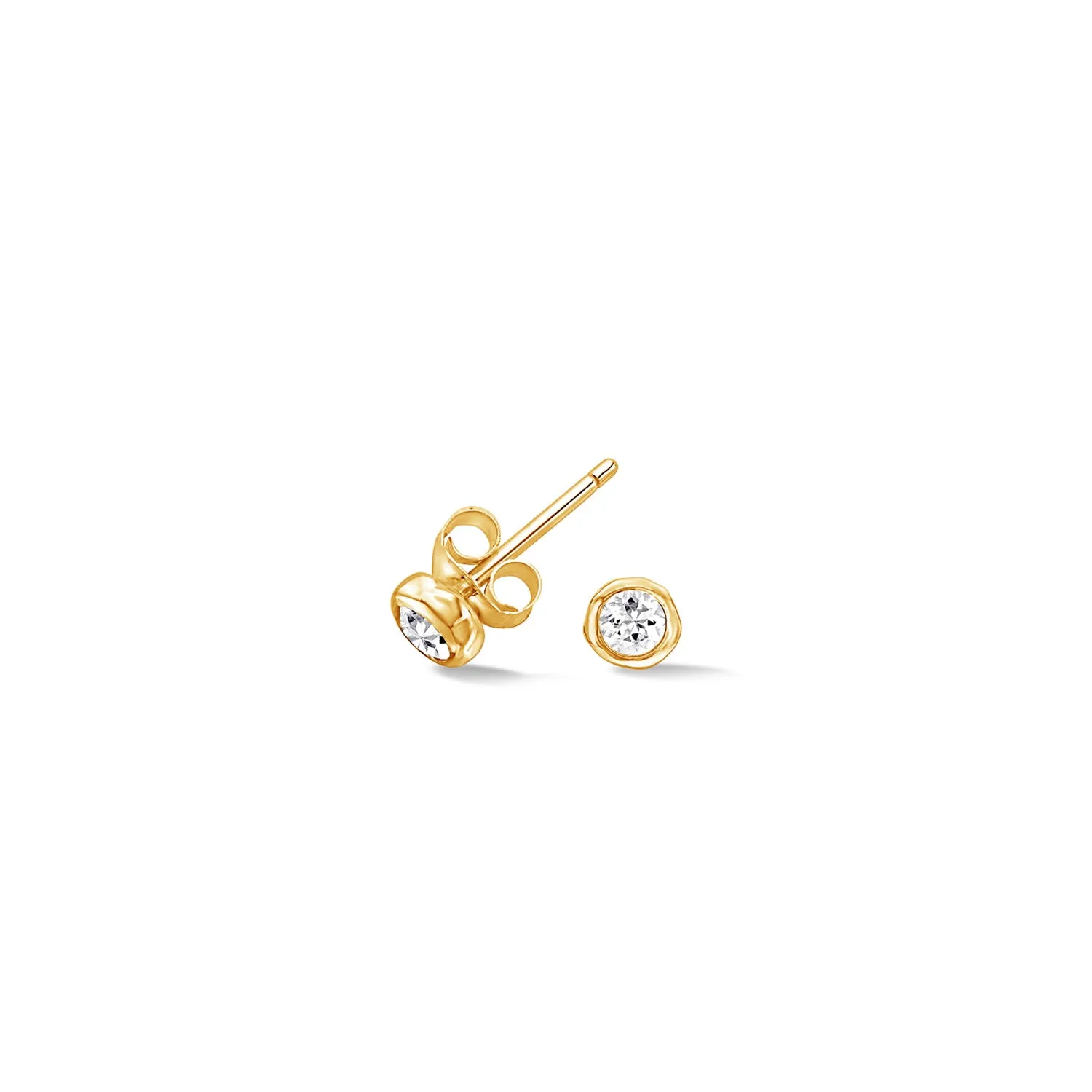 3mm White Sapphire Dewdrop Studs