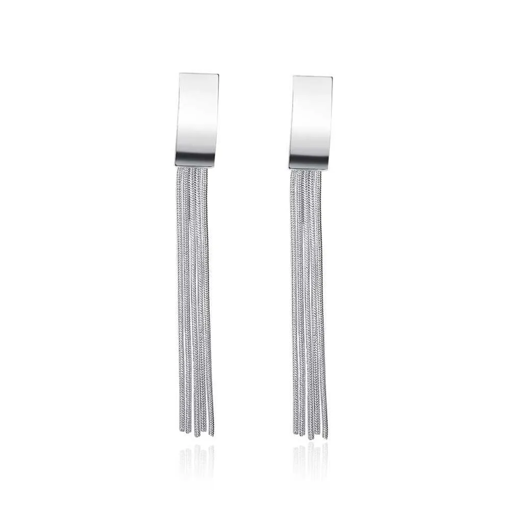 925 Sterling Silver Earrings with Creative Tassels