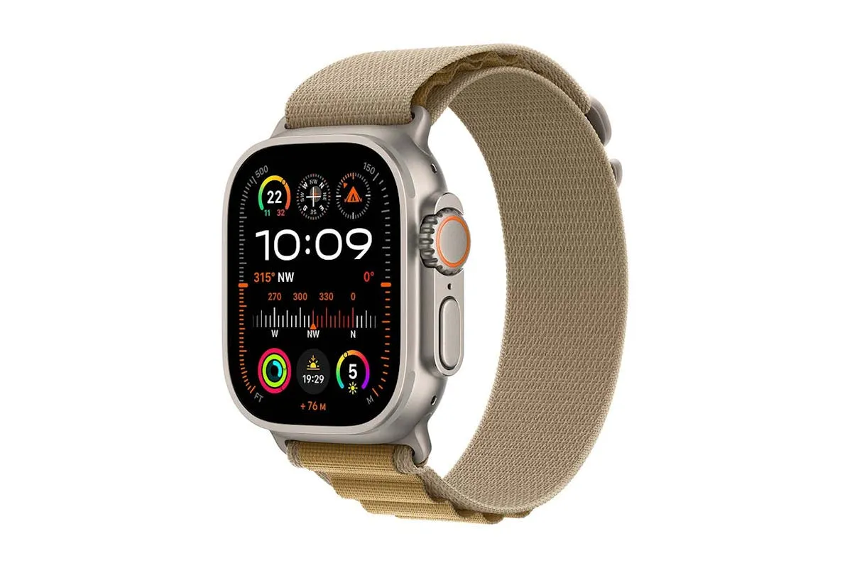 Apple Watch Ultra 2 | 49mm | Natural Titanium Case with Tan Alpine Loop M