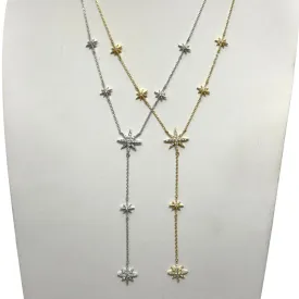 Astra Pave Star Lariat Necklace