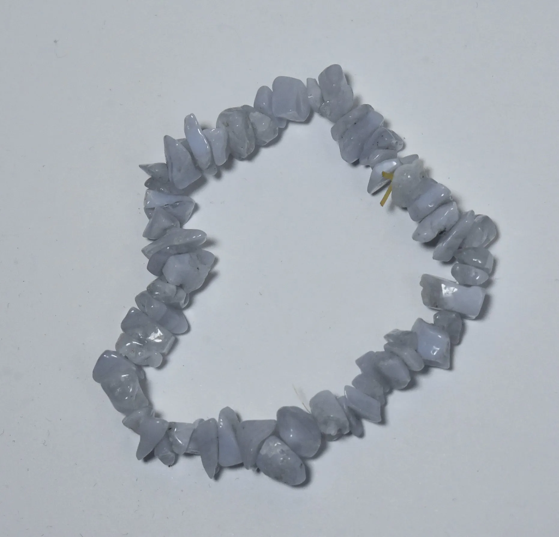 Blue Chalcedony Chip Bead Stretch Bracelet