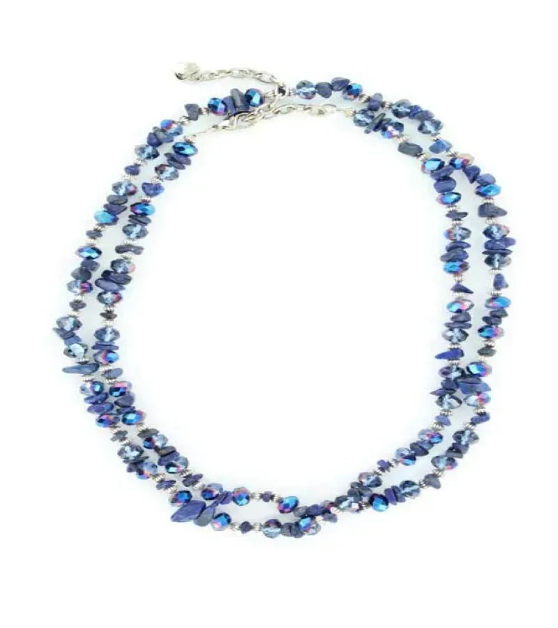 BU 35" Stone (Blue) - Womans Necklace