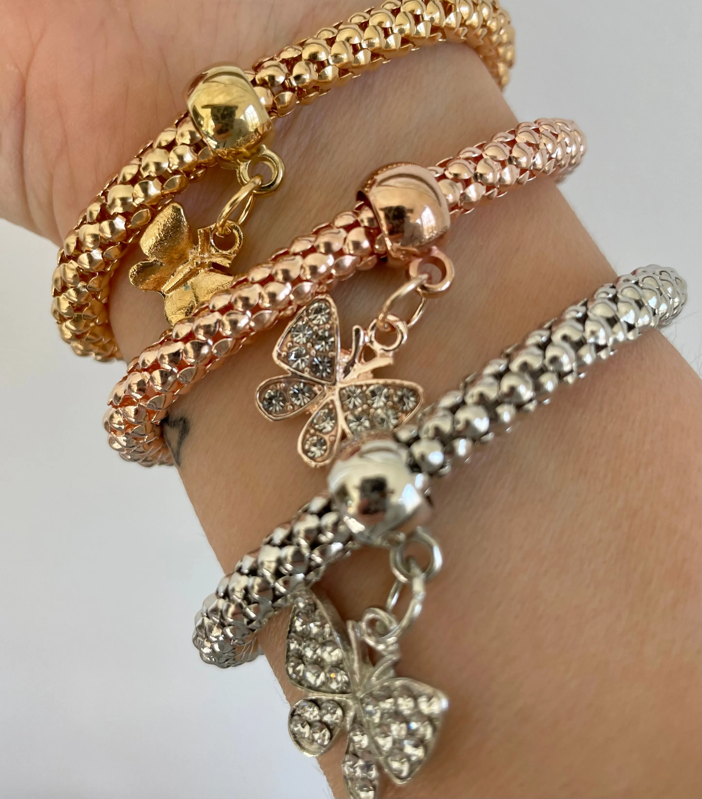 Butterfly Charm Bracelet Stack