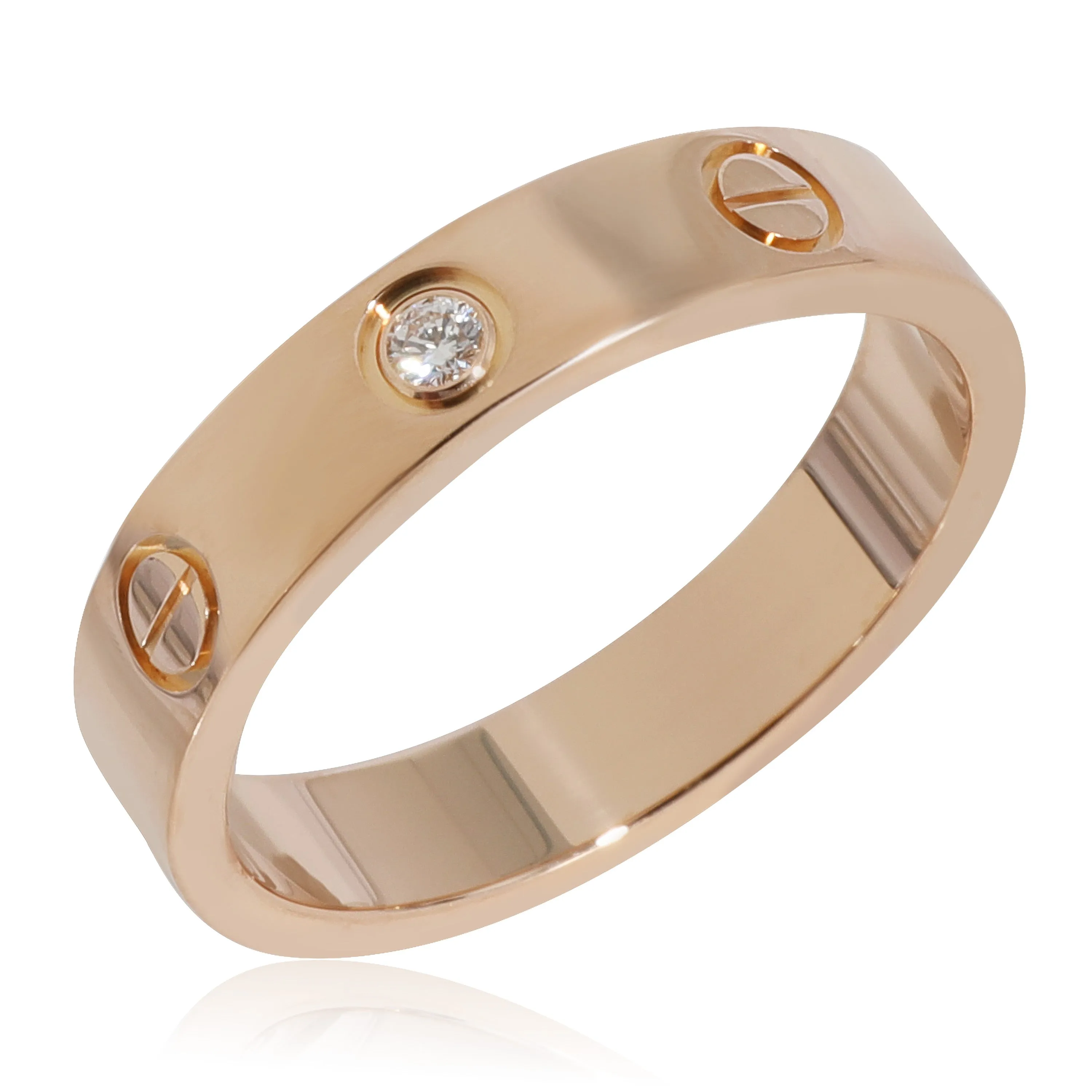 Cartier Love 1 Diamond Wedding Band in 18k Rose Gold 0.02 Ct