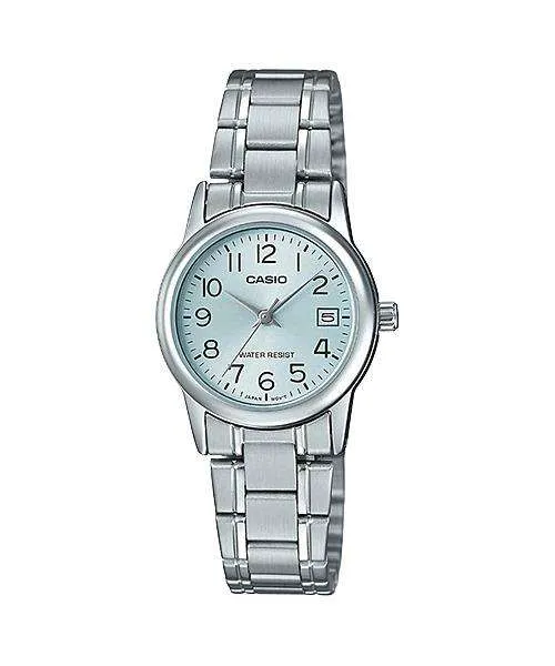 Casio LTP-V002D-2B Silver Stainless Steel Strap Watch for Women