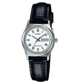 Casio LTP-V006L-7B Black Leather Strap Watch for Women