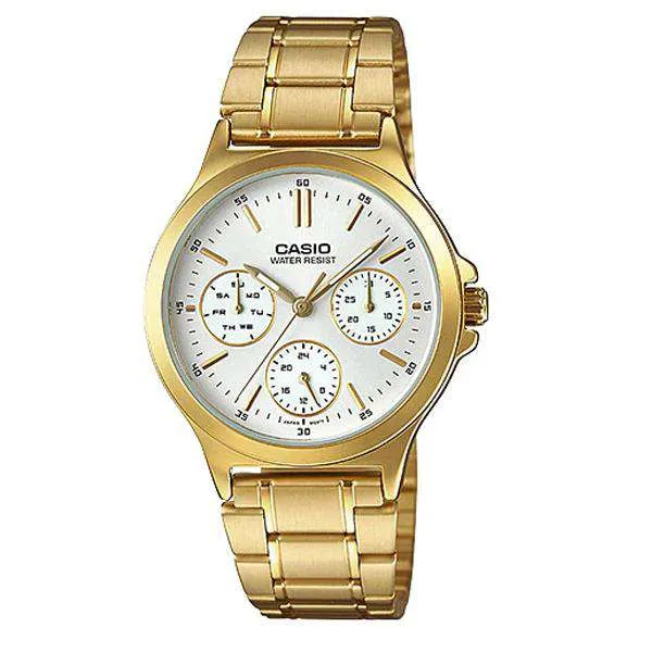 Casio LTP-V300G-7A Gold Plated Strap Watch for Women