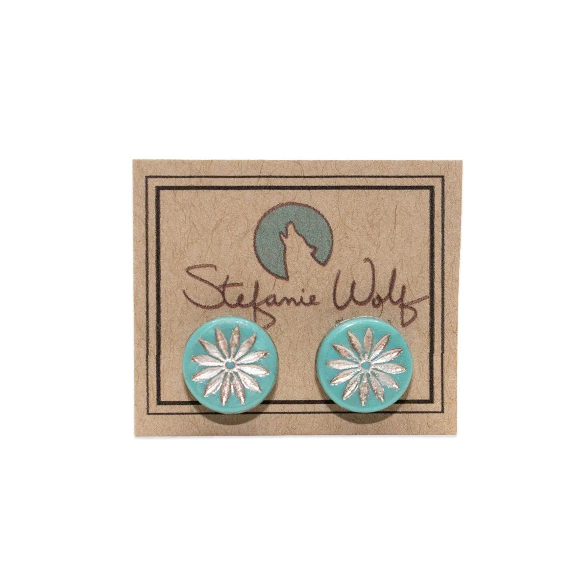 Flower Stud Earrings, Aster