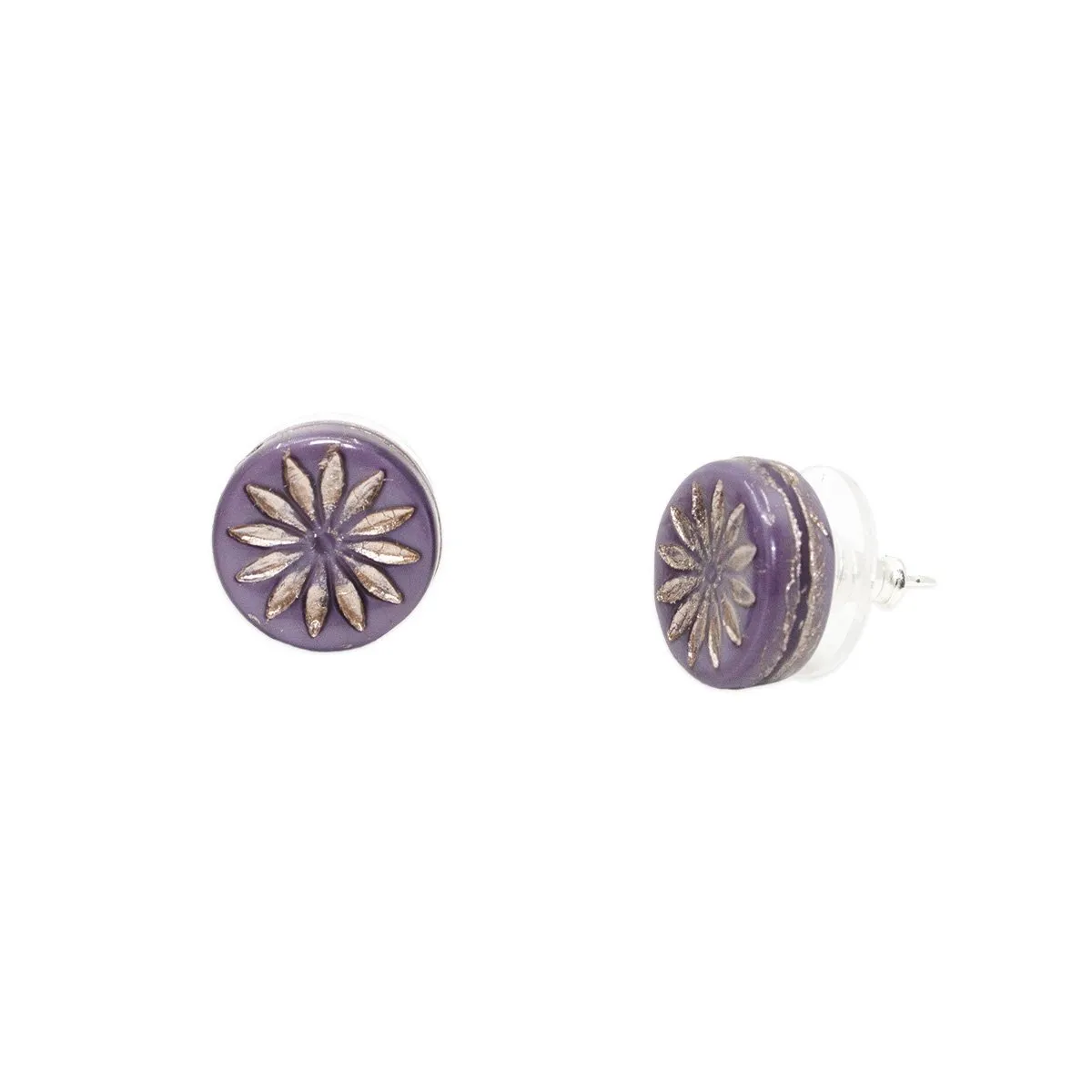 Flower Stud Earrings, Aster