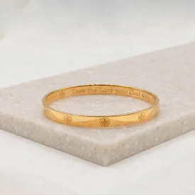 Greatest Love Deuteronomy 6:5 Bangle - Vermeil Gold