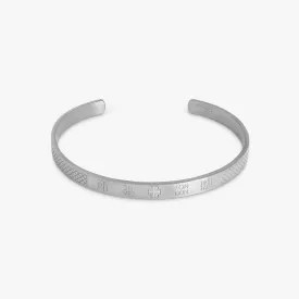 Hallmark Bangle In Rhodium Plated Silver