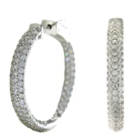 Heija CZ Inside Out Hoop Earrings | 30mm