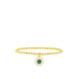 jewel tone charm stretch bracelet