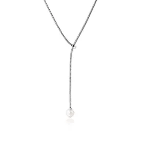 John Hardy "JH Essential" Pearl Lariat Necklace in Sterling Silver