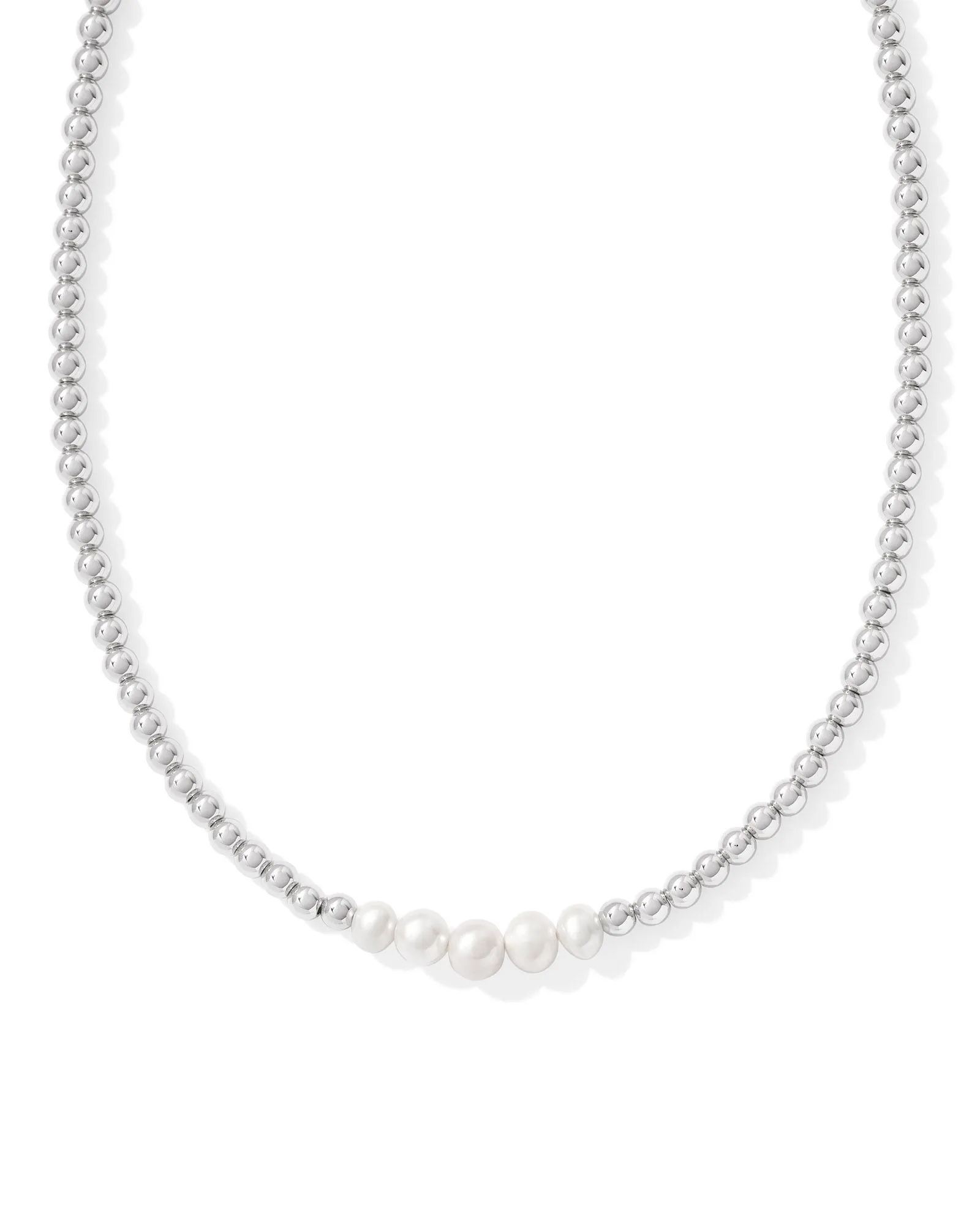 Kendra Scott Eve Beaded Strand White Pearl Necklace