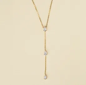 Lab Grown Diamond - Pear Lariat Necklace