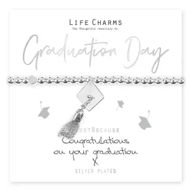 Life Charms Silver Graduation Bracelet