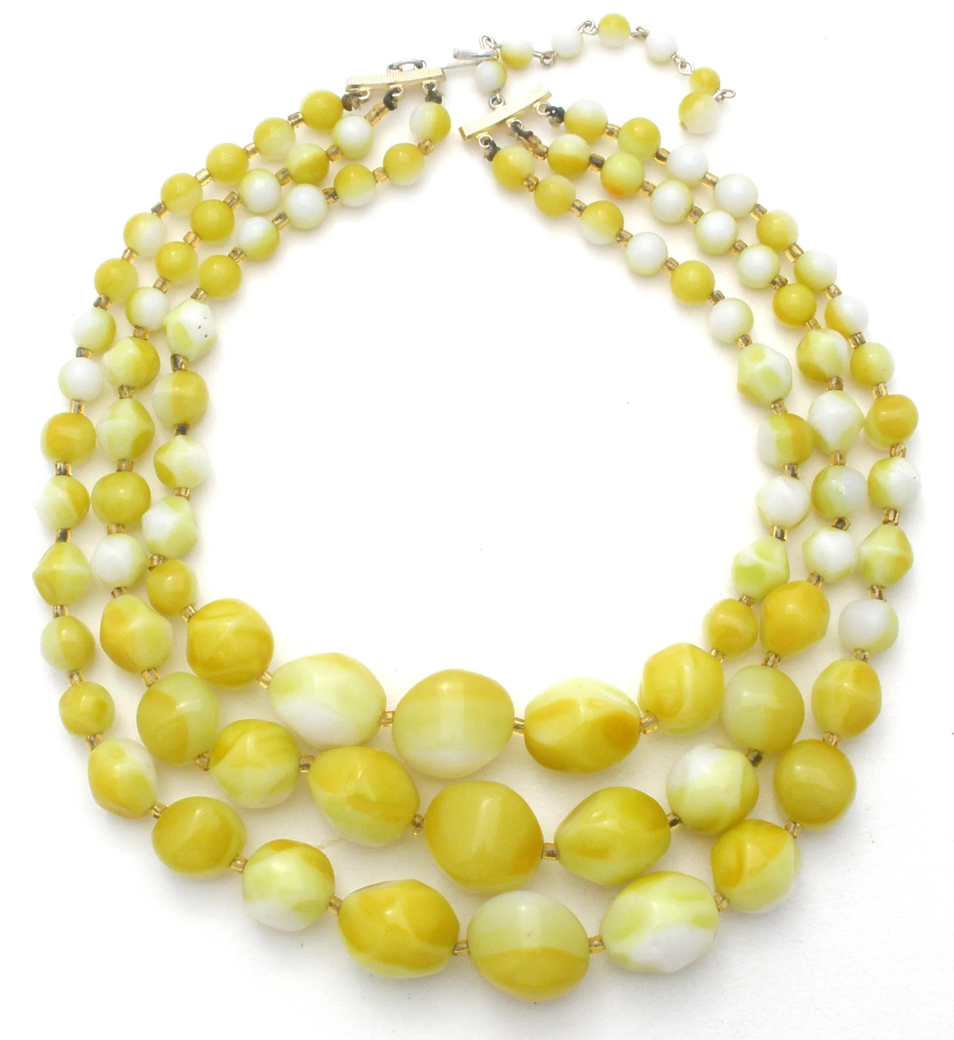 Light Green & Yellow Bead Necklace Set