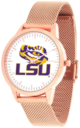 LSU Tigers Statement Mesh Band Unisex Watch - Rose