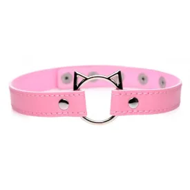 Master Series Slim Kinky Kitty Ring Choker