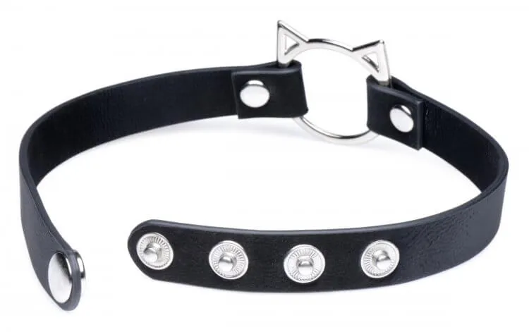 Master Series Slim Kinky Kitty Ring Choker