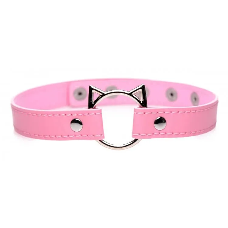 Master Series Slim Kinky Kitty Ring Choker