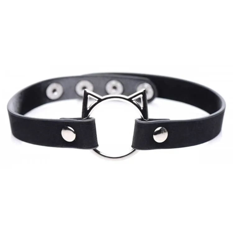 Master Series Slim Kinky Kitty Ring Choker