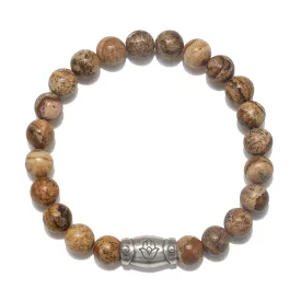 Men's Blessings and Balance Hamsa Jasper Gemstone Bracelet