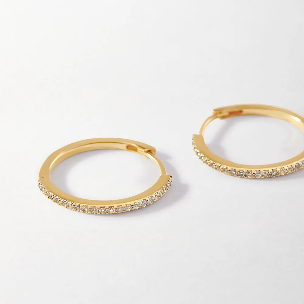 Pavé Diamond Hoop Earrings