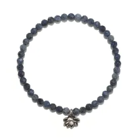 Peaceful Journey Lotus Dumortierite Gemstone Bracelet