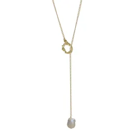 Pearl Catcher Adjustable Lariat -Mermaid Clasp