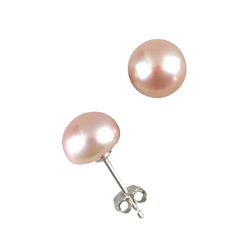 Pearl Earrings-Pearl Stud Earrings-Champagne Pearl Earrings