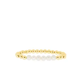 pearl strand beaded stretch bracelet