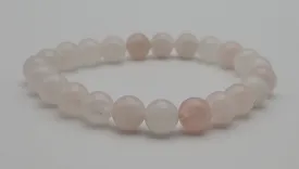 Rose Quartz Round Bead Stretch Bracelet