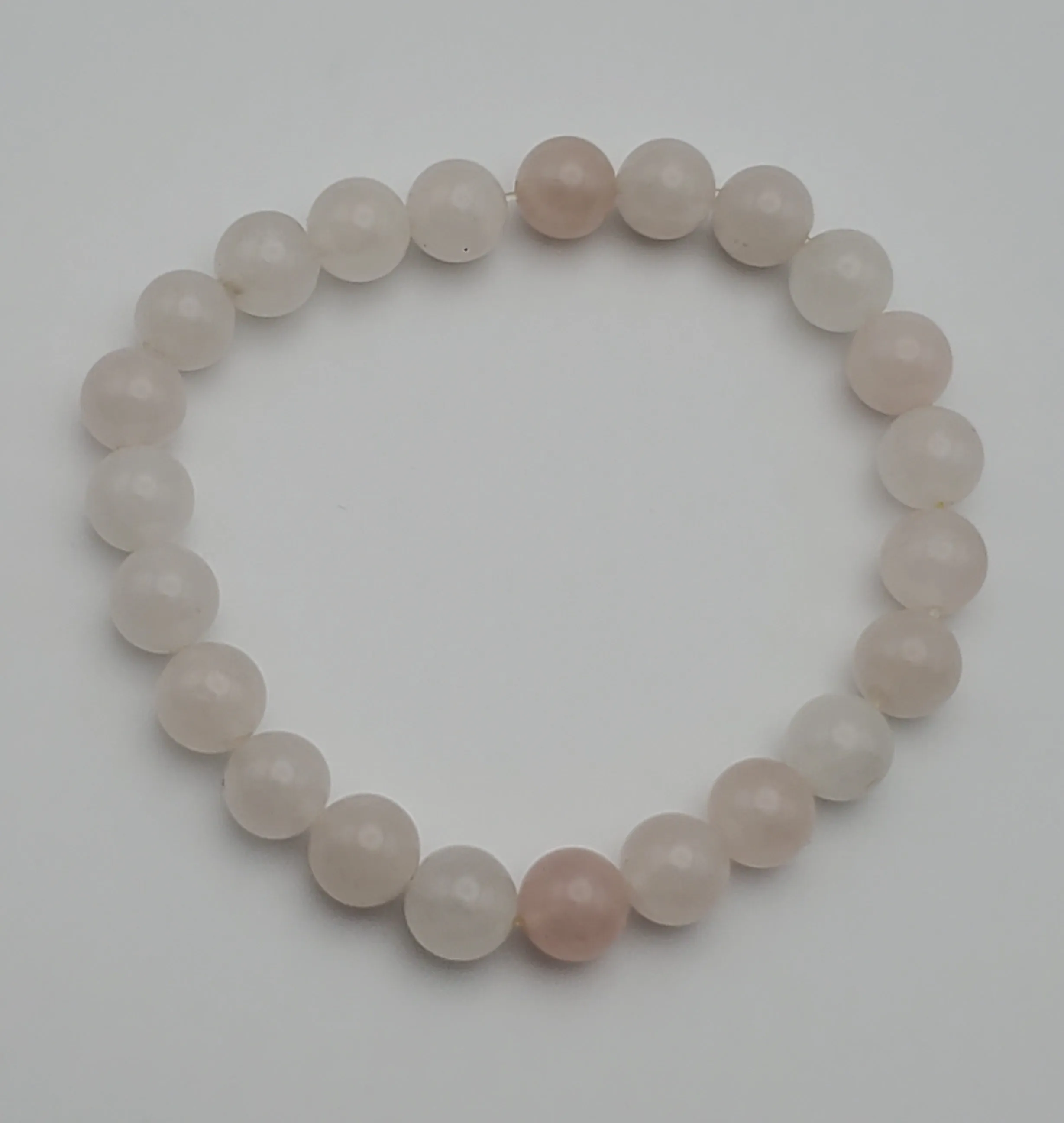 Rose Quartz Round Bead Stretch Bracelet