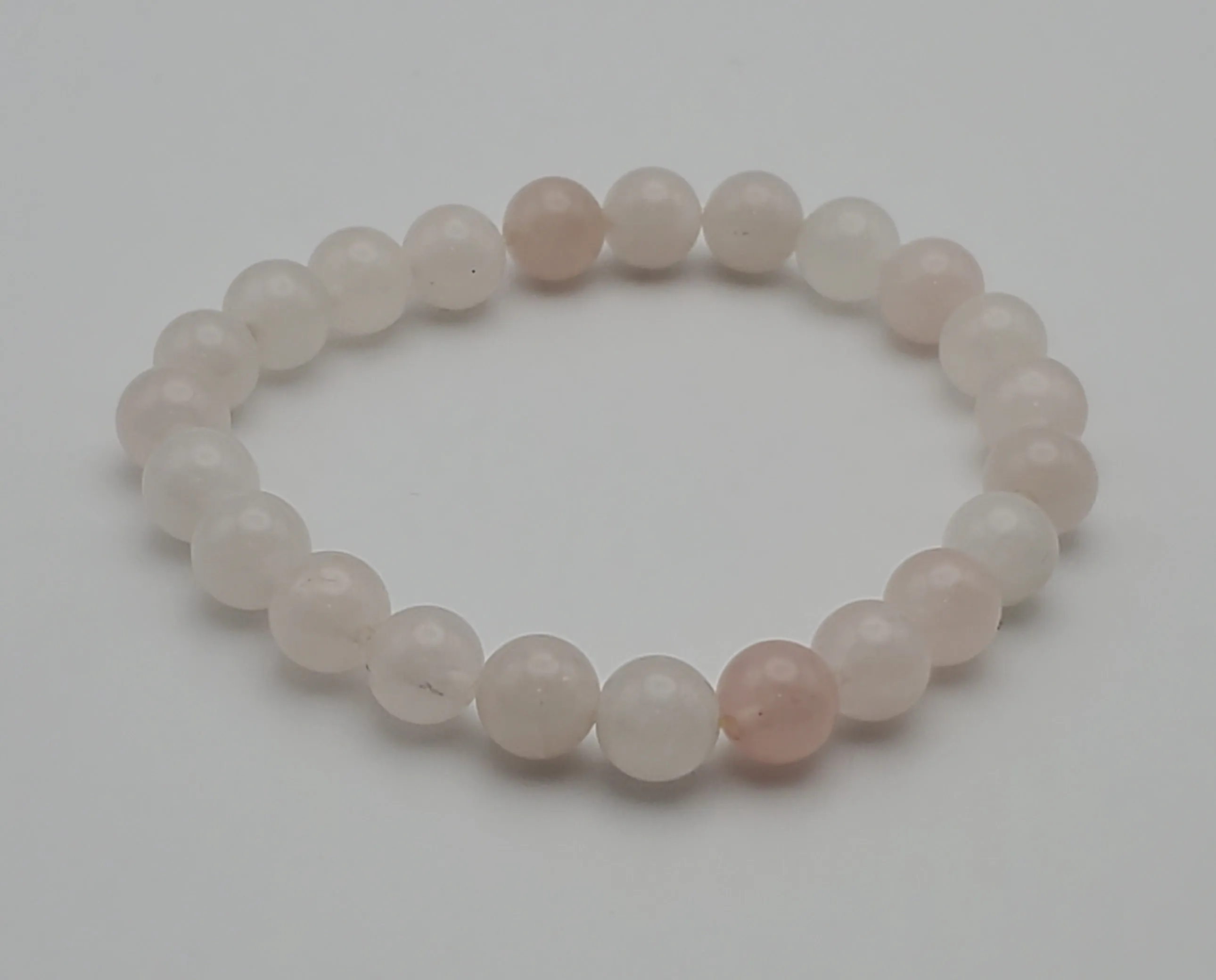 Rose Quartz Round Bead Stretch Bracelet