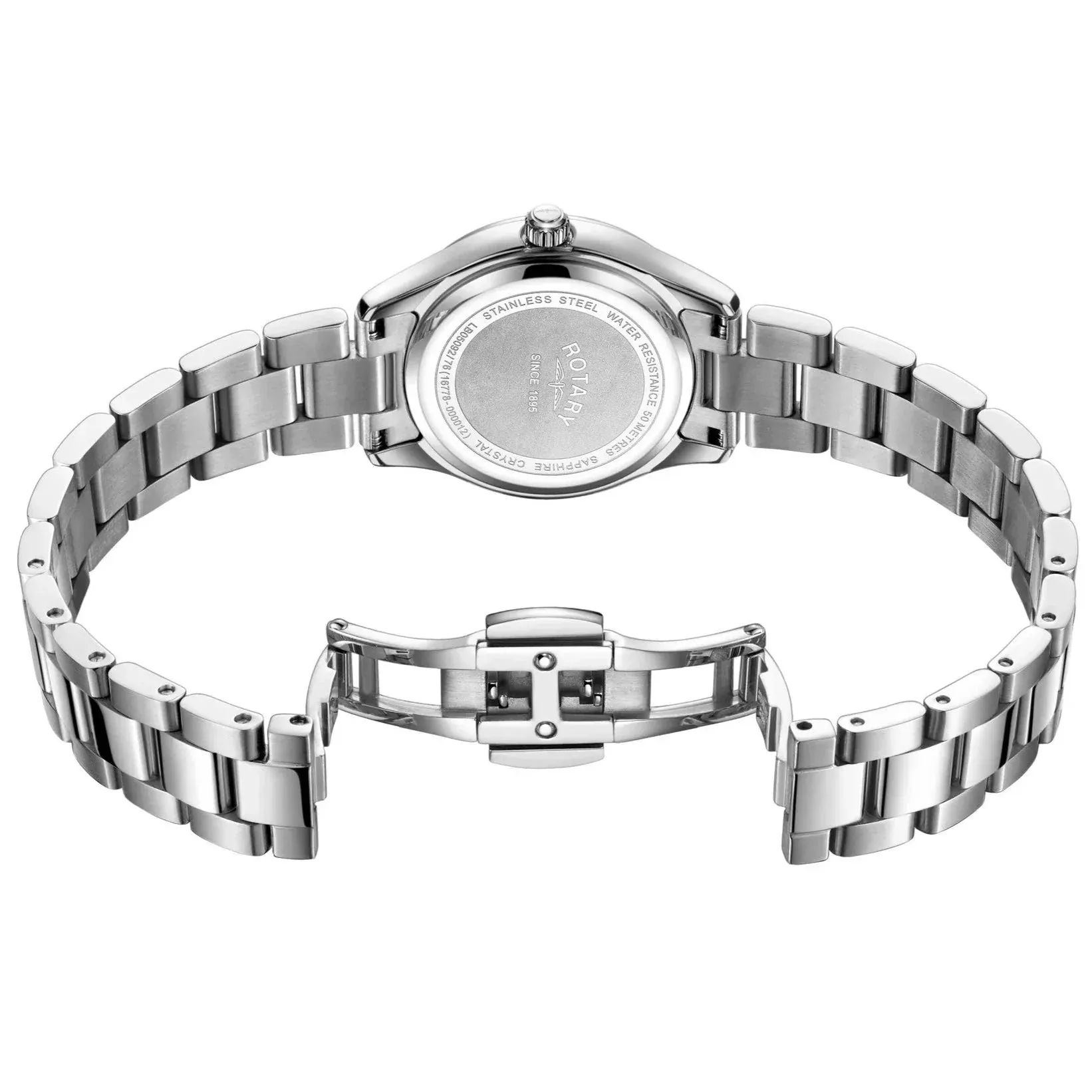 Rotary Oxford  Auto Ladies Silver Watch LB05092/75