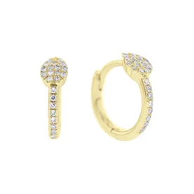 Royce Diamond Huggie Hoop Earrings