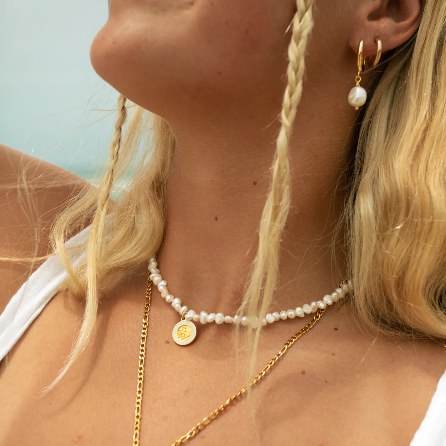 Shoreline Pearl Choker - Gold