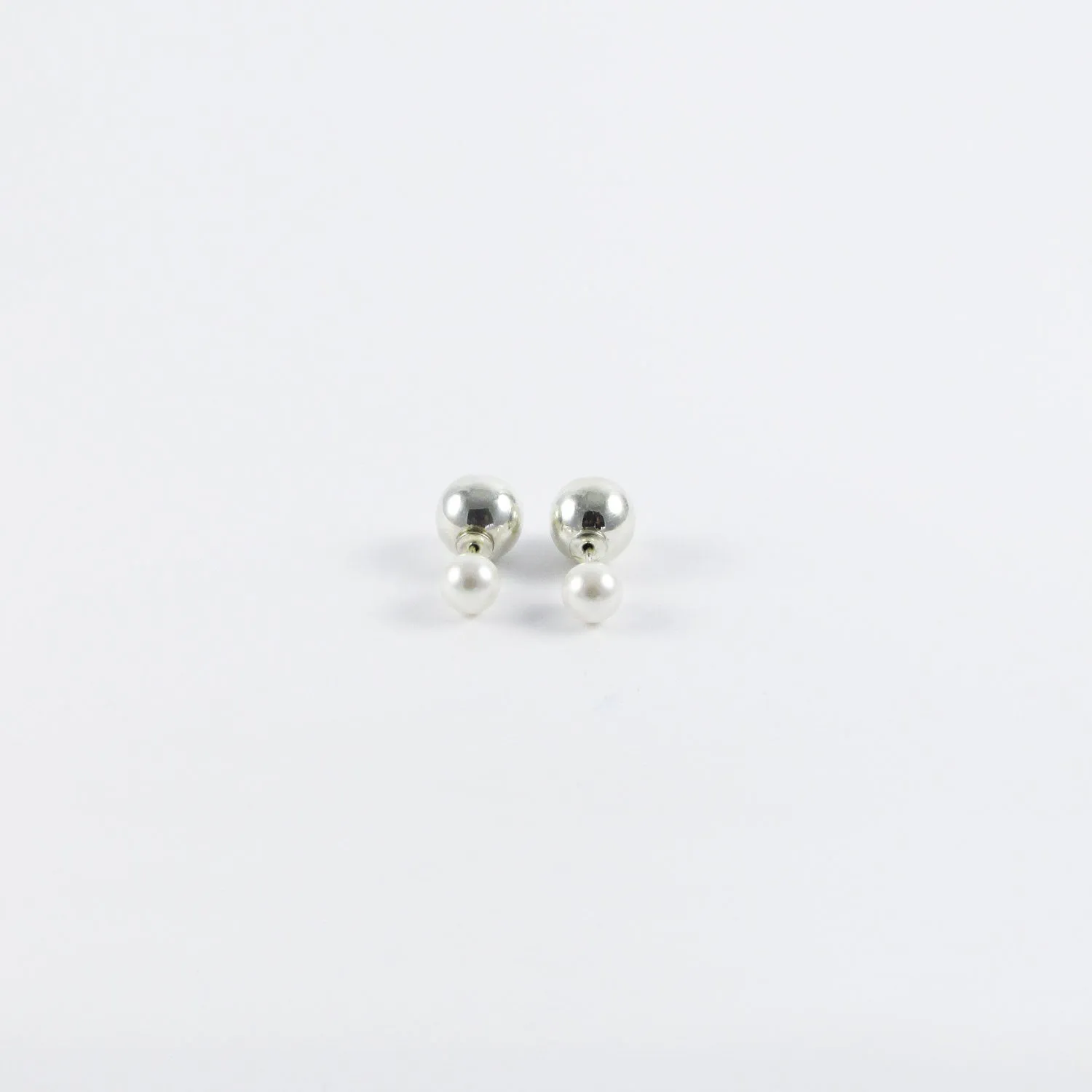 Silver & Pearl Reversible Studs - 2 Options Available