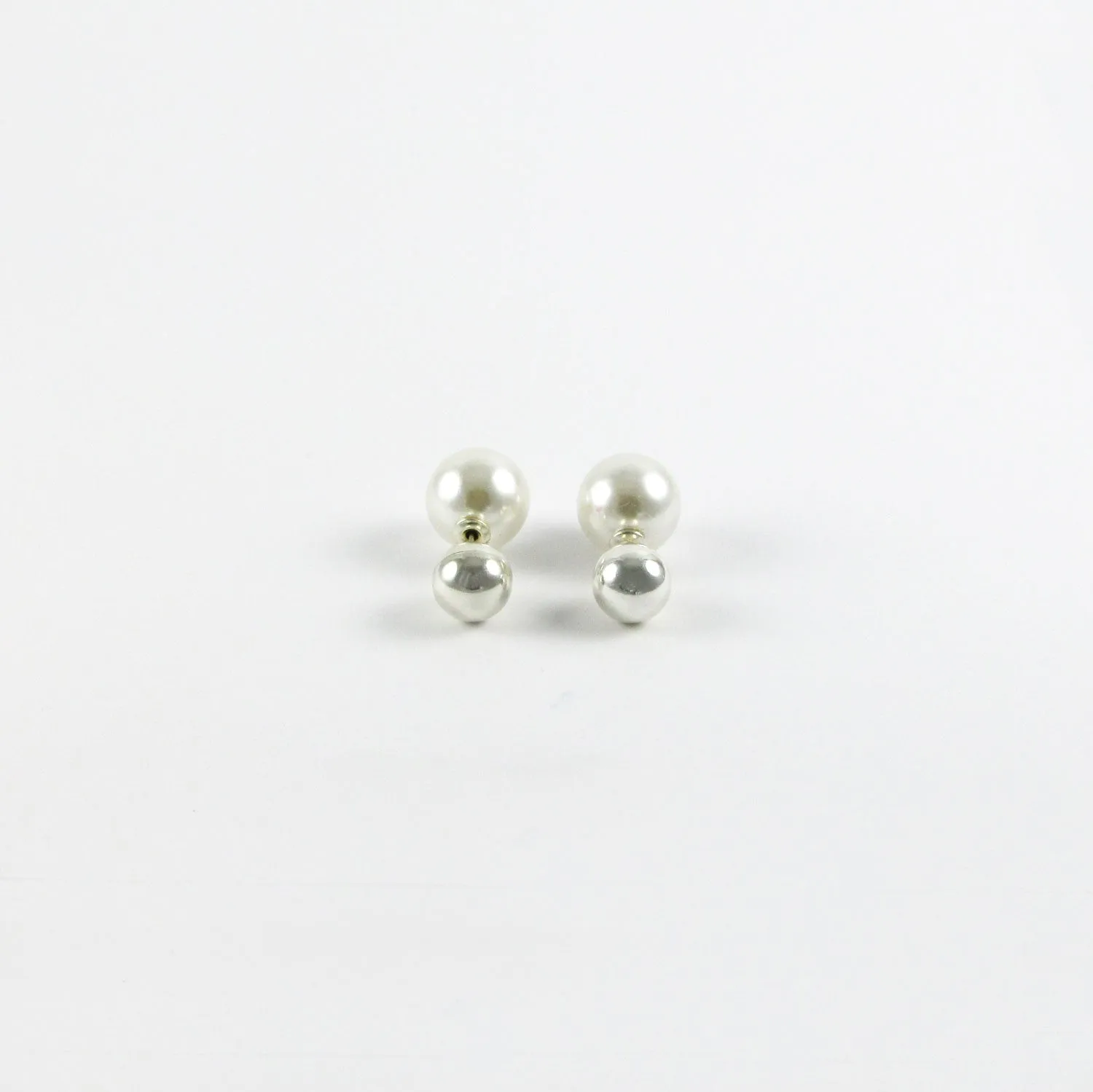 Silver & Pearl Reversible Studs - 2 Options Available