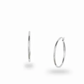 Sterling Silver Hoop Earrings 30mm