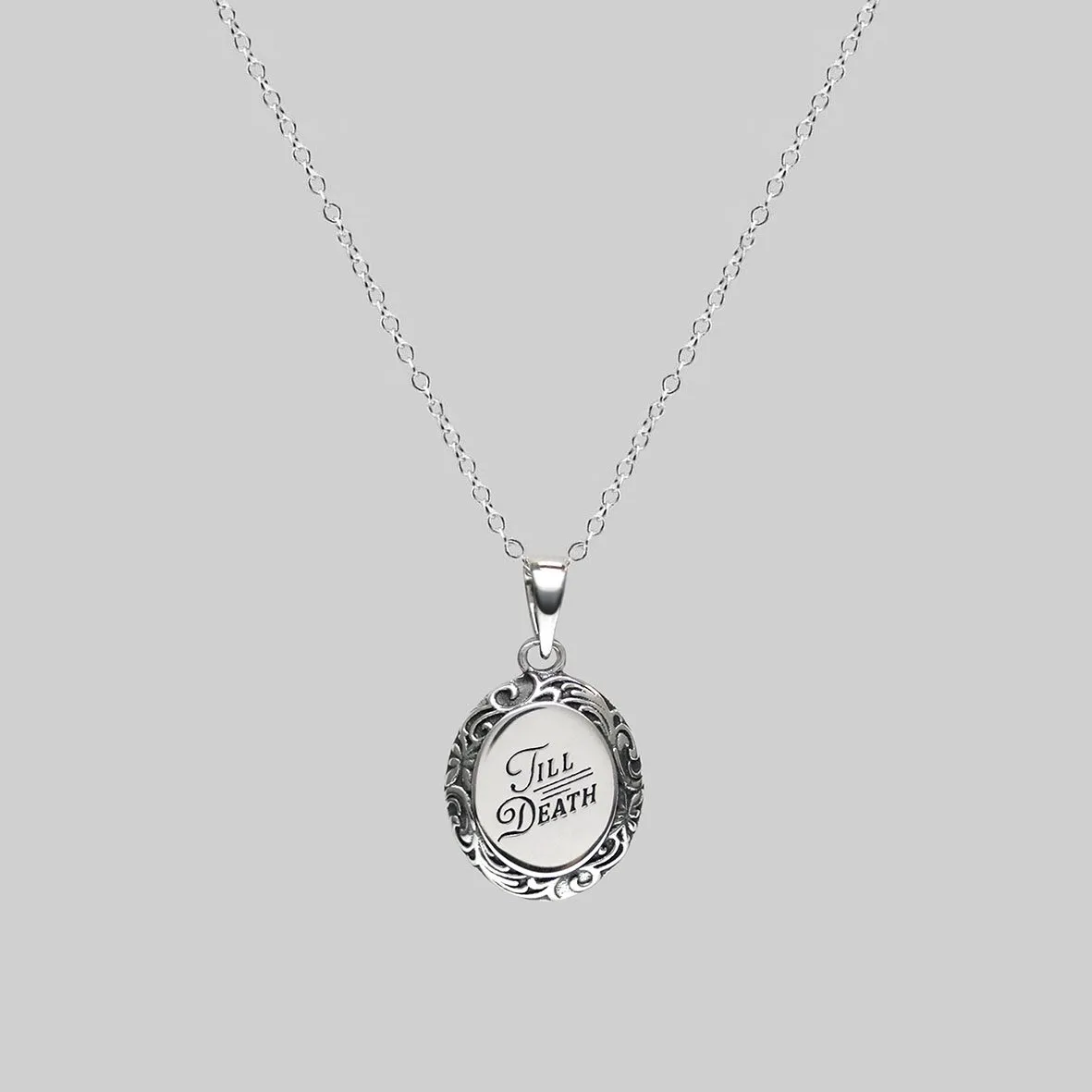 TILL DEATH. Promise Medallion Pendant Necklace