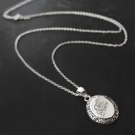 TILL DEATH. Promise Medallion Pendant Necklace